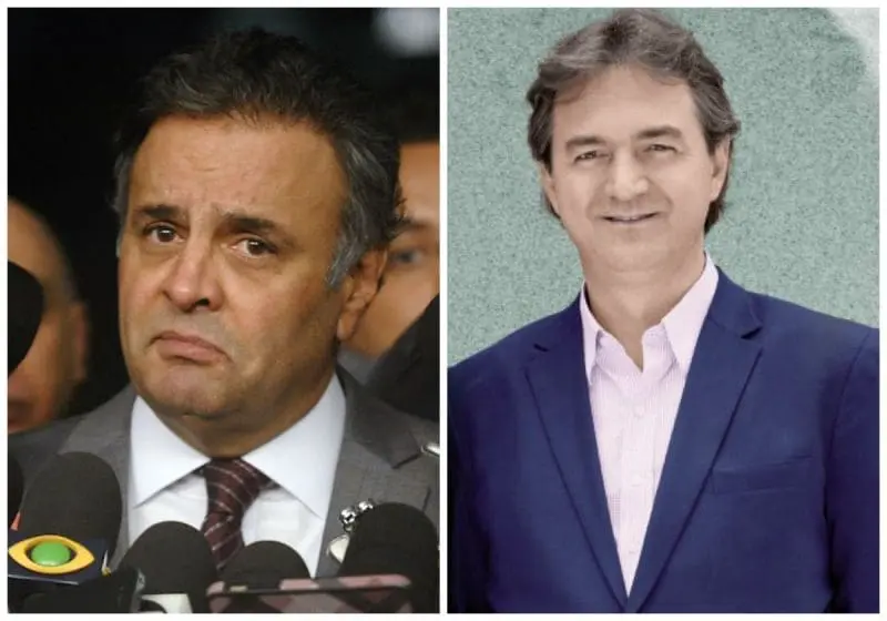 Aécio Neves e Joesley Batista, flagrados no telefone em diálogo comprometedor