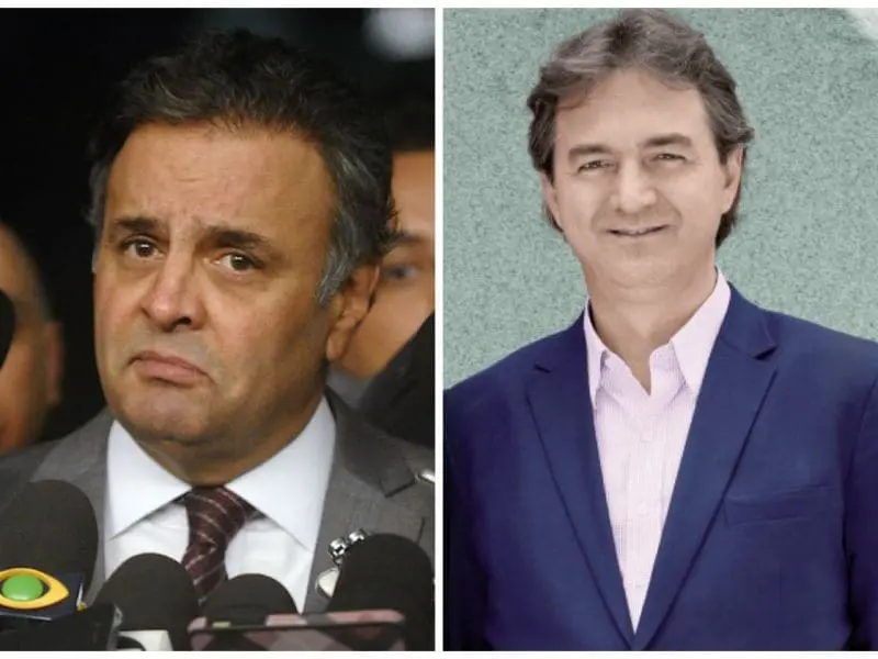 Aécio Neves e Joesley Batista, flagrados no telefone em diálogo comprometedor