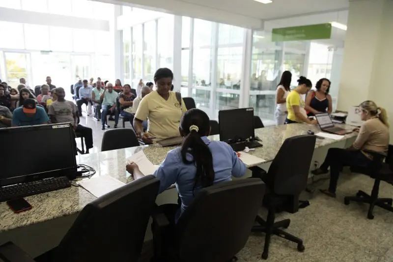 Hall de entrada do hospital de Aparecida de Goiânia (foto divulgação)