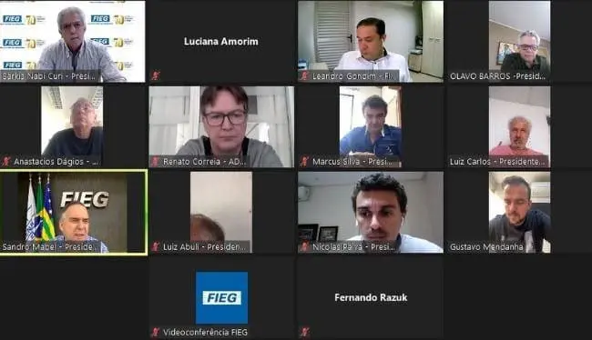 Reunião virtual com prefeito de Aparecida de Goiânia e empresários do ramo de construção