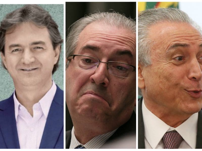 Joesley Batista ( O delator), Cunha (O trucador) e Temer (O presidente)