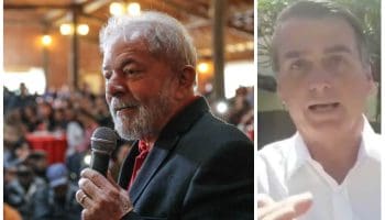 Pré-candidatos a presidente, Lula (esq.) e Bolsonaro (dir.) lideram a pesquisa CNT