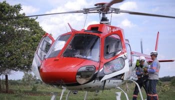 Helicóptero utilizado pela Enel para acesso às áreas rurais (foto Divulgação)