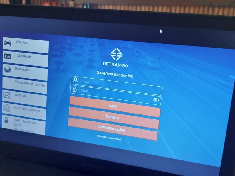 Detran Goiás senha login