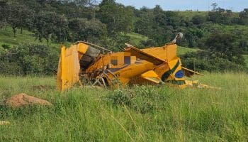 Aeronave colide contra árvores em pouso de emergência no município de Catalão.