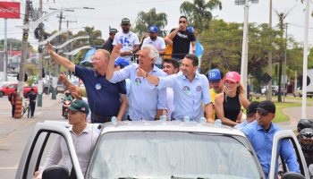 Em mega carreata com Caiado, Vilela recebe apoio de moradores de Aparecida