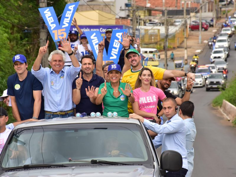 Vilela promove caminhada e carreata ao lado de Caiado, Gracinha, Gustavo e Daniel